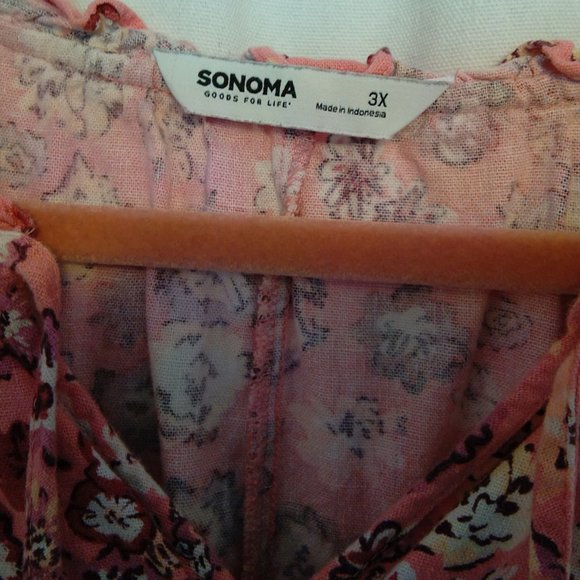Sonoma pink floral dress in size 3x - Picture 2 of 3